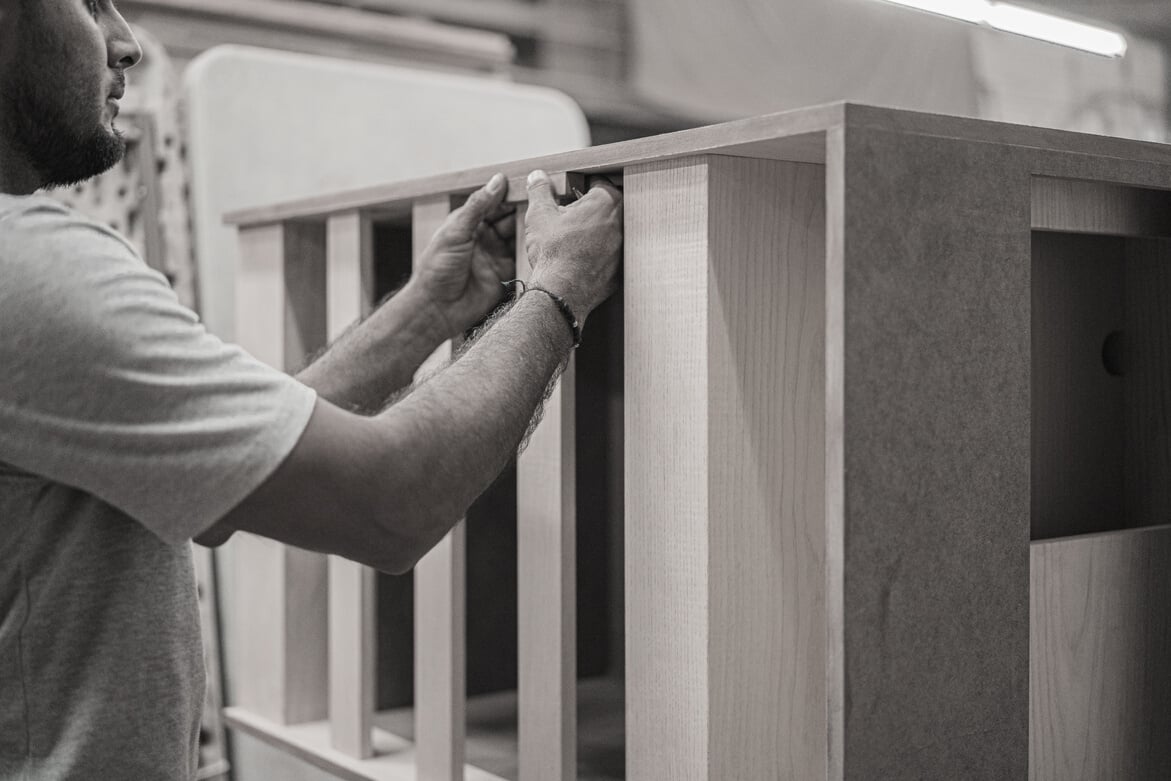 Person Working on Woodcraft